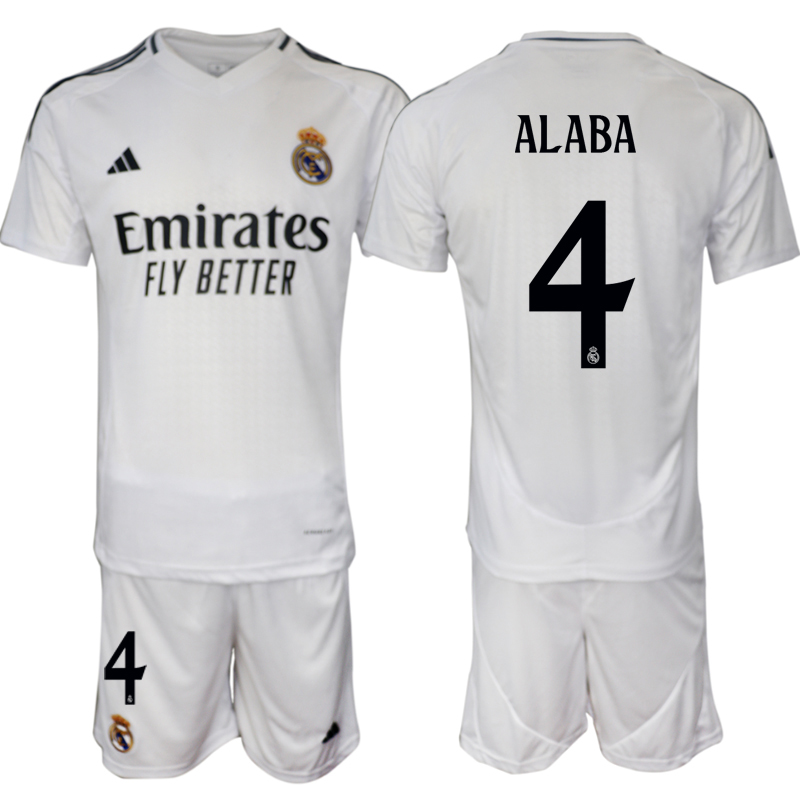 Men 2024-2025 Club Real Madrid home White #4 Soccer Jersey->real madrid jersey->Soccer Club Jersey